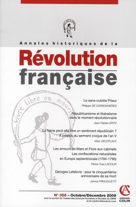 Annales historiques de la révolution française n.358 : octobre/décembre 2009