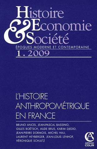 Histoire, économie & société n.2 : l'histoire anthropométrique en France