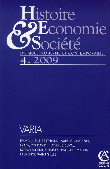 Histoire, économie & société n.4