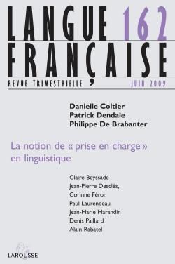 La notion de « prise en charge » en linguistique