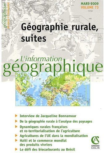 L'information géographique n.13 : géographie rurale, suites