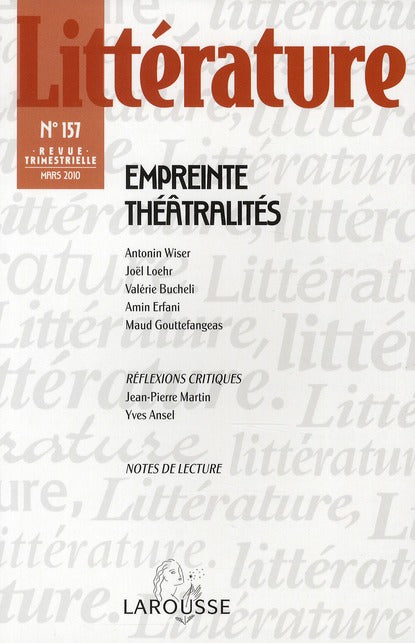 Empreinte théâtralités