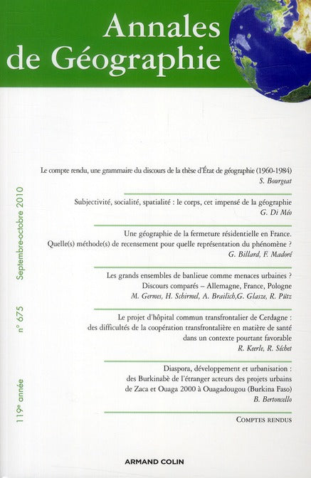 Revue Annales de géographie n.675