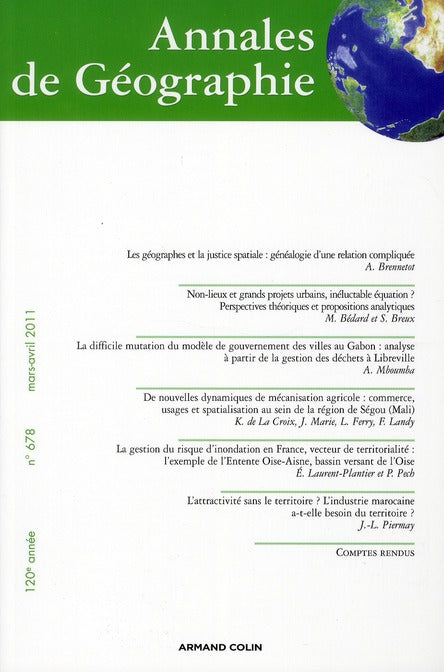 Revue Annales de géographie n.678