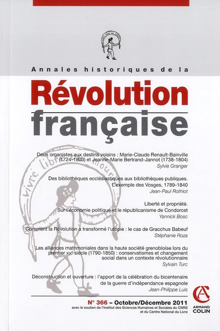 Annales historiques de la révolution française n.366 : octobre/décembre 2011