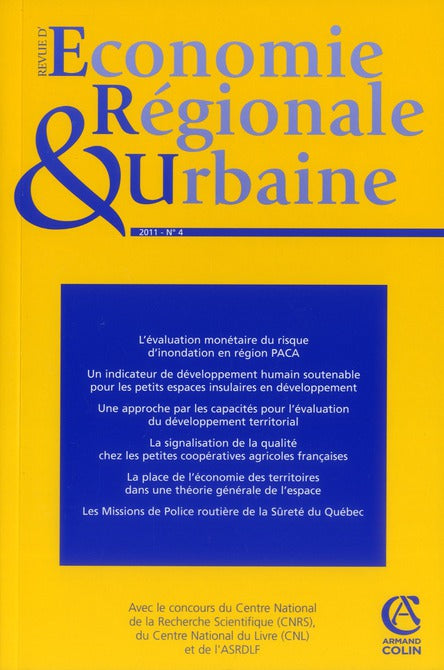 Revue d'économie régionale et urbaine n.4 : droit et religion dans une perspective historique