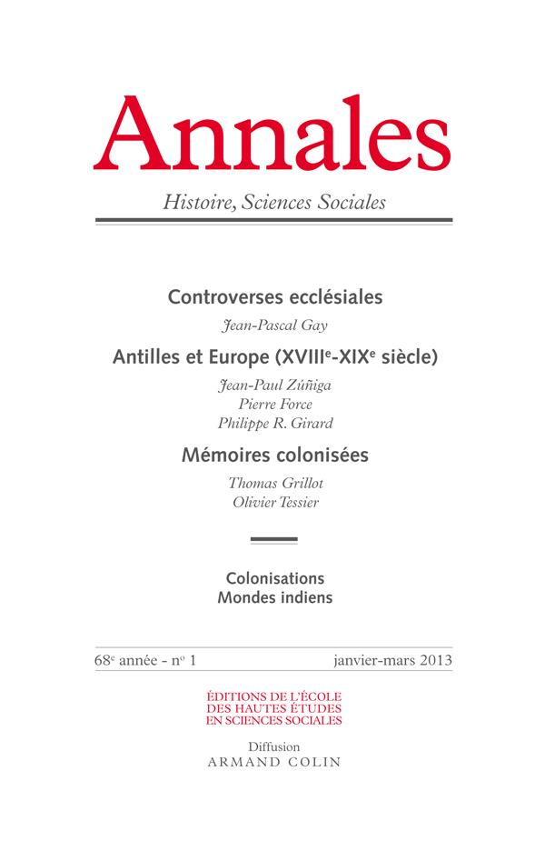 Annales. histoire, sciences sociales - vol. 68 (1/2013)