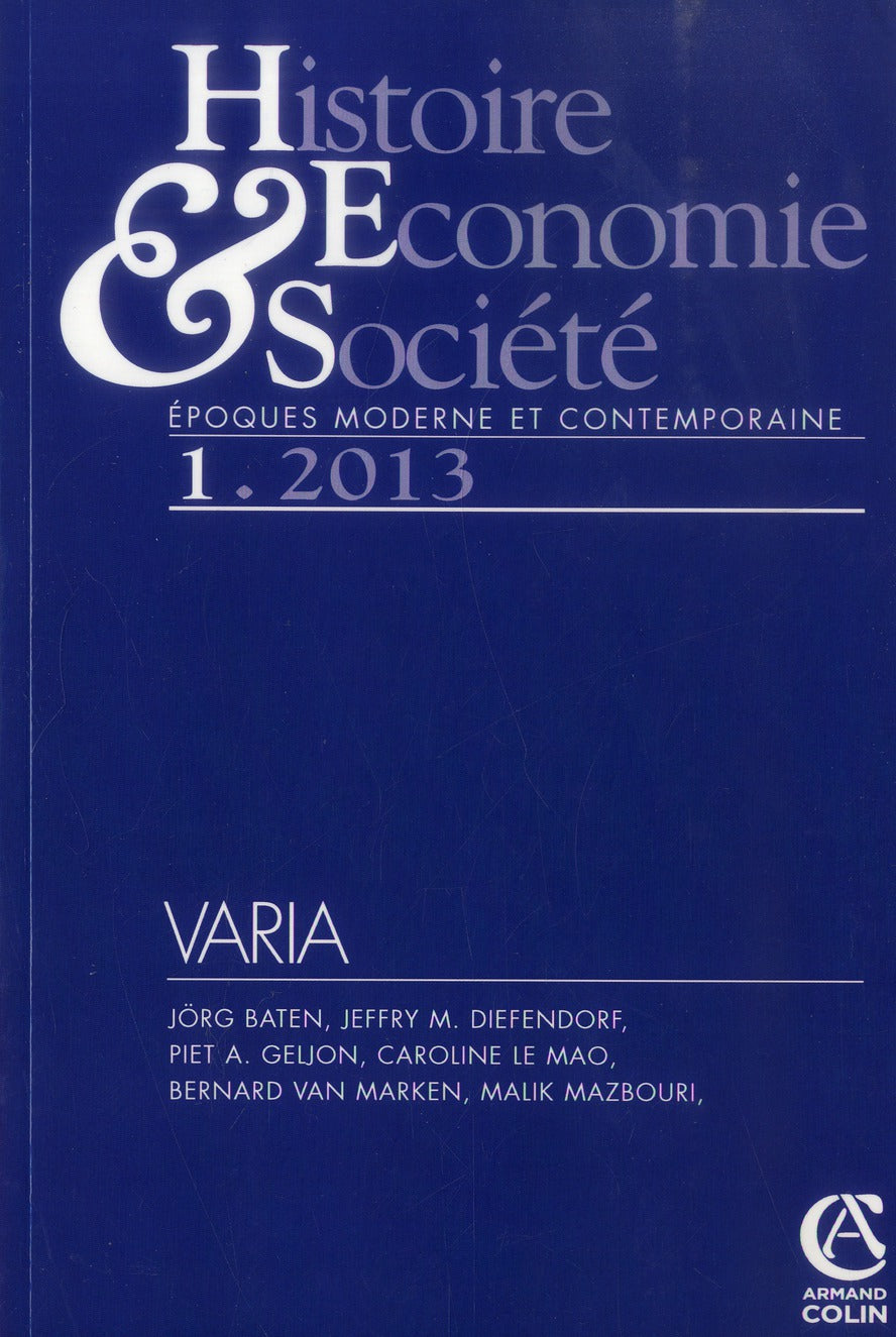 Histoire, économie & société n.1