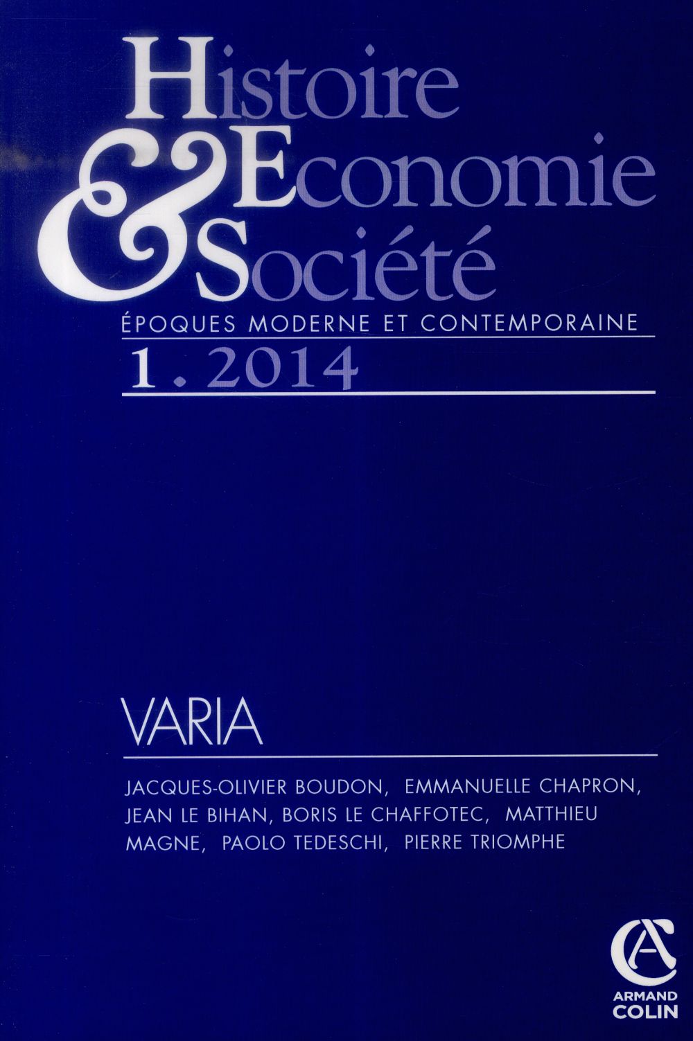Histoire, économie & société n.1