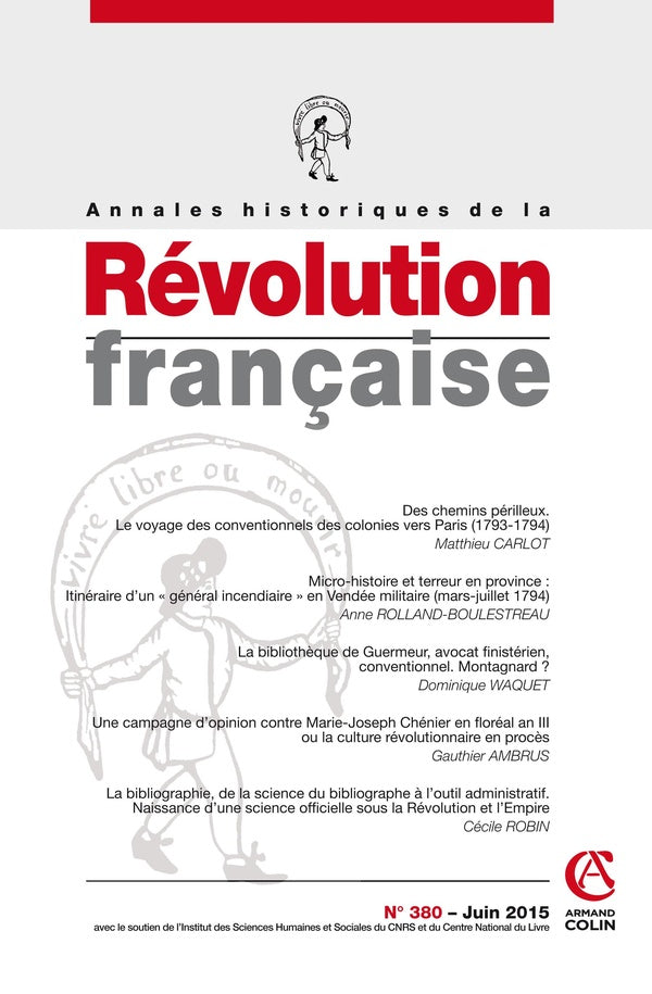 Annales historiques de la révolution française n.380 : juin 2015