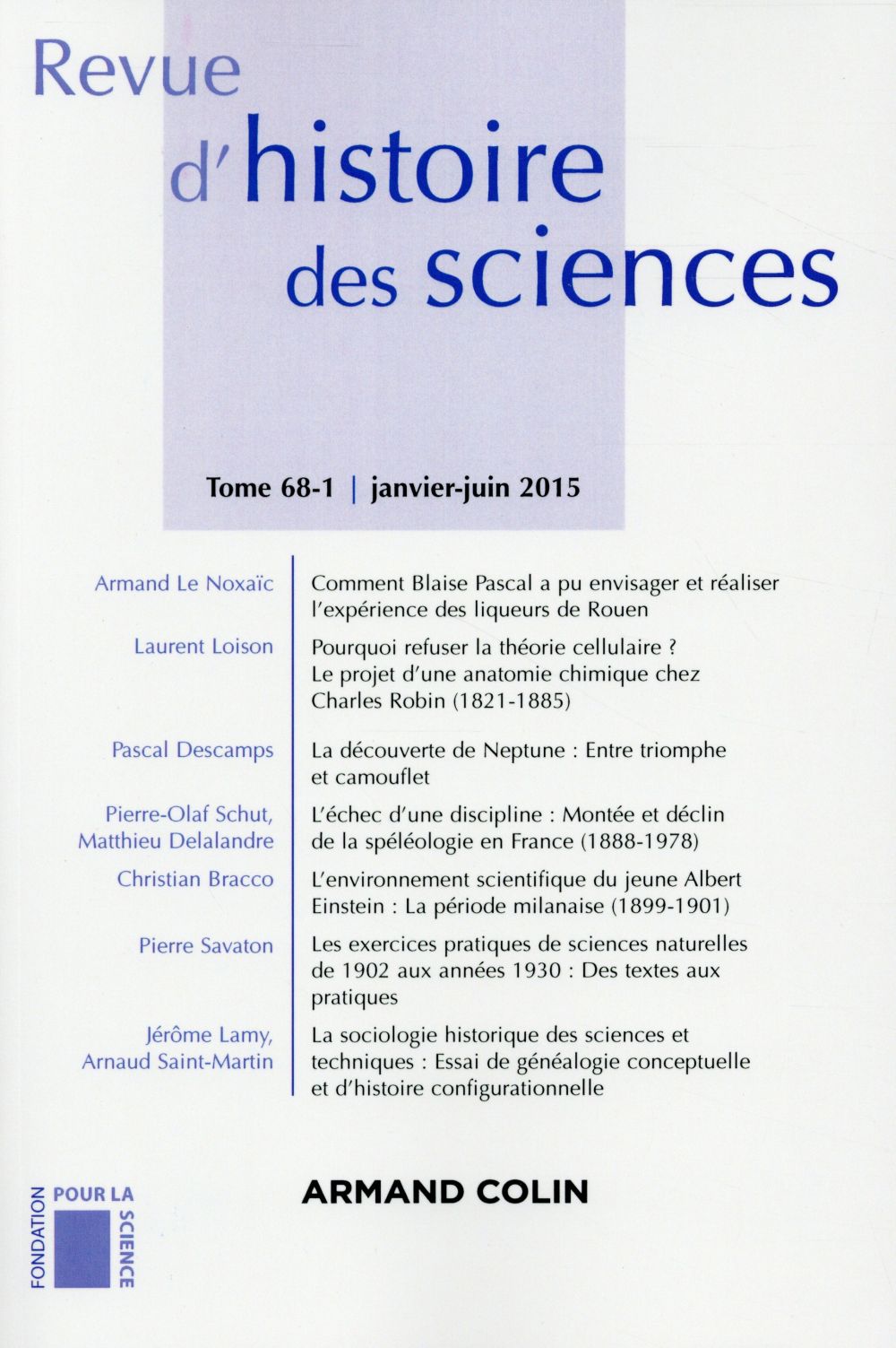 Revue d'histoire des sciences n.77