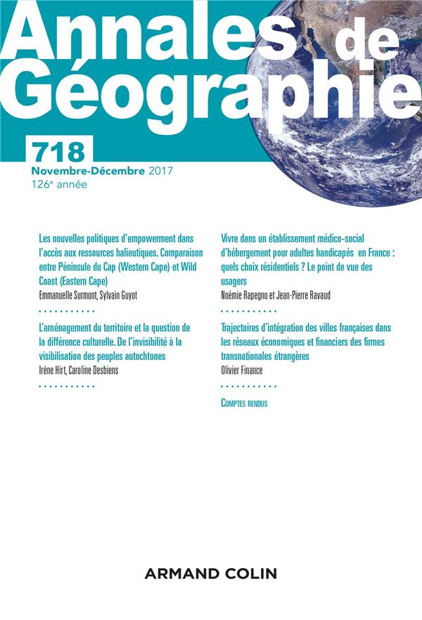 Revue Annales de géographie n.718 : 6/2017 ; géopatrimoines
