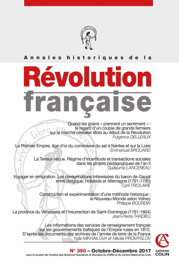 Annales historiques de la révolution française n.390 : octobre/décembre 2017