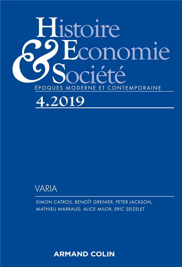 Histoire, economie & societe (4/2019) varia