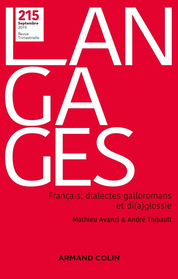 Revue langages n.215 : septembre 2019 ; français, dialectes galloromans et di(a)glossie
