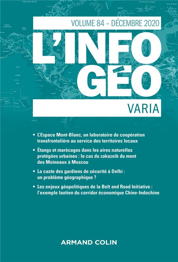 L'information géographique n.84 : décembre 2020 ; varia