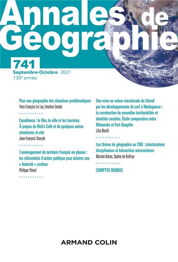 Revue Annales de géographie n.741 : varia
