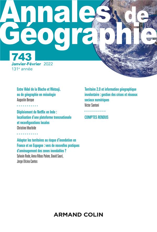 Revue Annales de géographie n.743 : varia