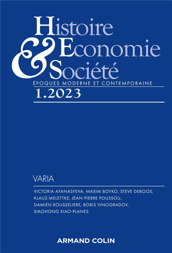 Histoire, économie & société n.2023/1 : varia