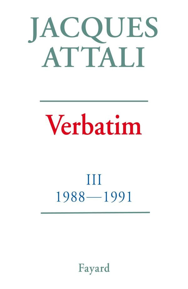Verbatim Tome 3 ; 1988-1991