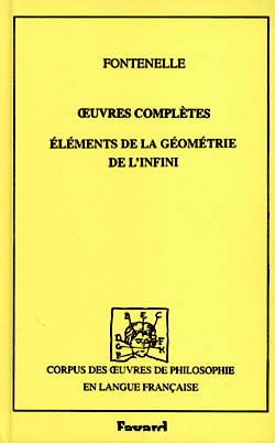 Oeuvres complètes ; éléments de la géométrie de l'infini