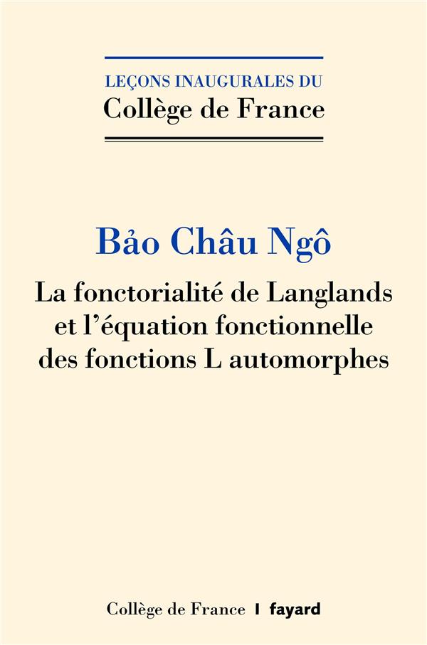 La fonctorialité de Langlands et l'équation fonctionnelle des fonctions L automorphes