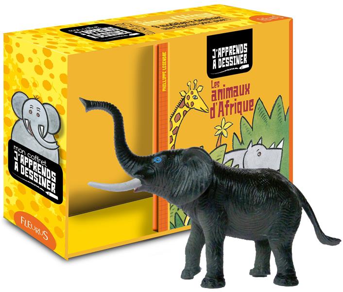 J'apprends à dessiner : animaux d'Afrique ; coffret - flash vidéo