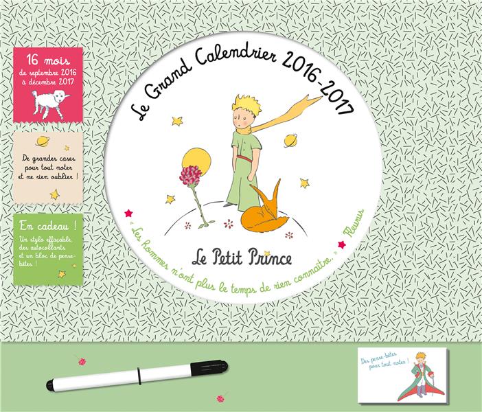 Le grand calendrier le Petit Prince 2016-2017