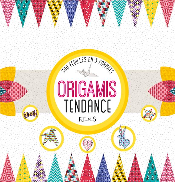 Origamis tendance ; 300 feuilles en 3 formats ; coffret - flash vidéo