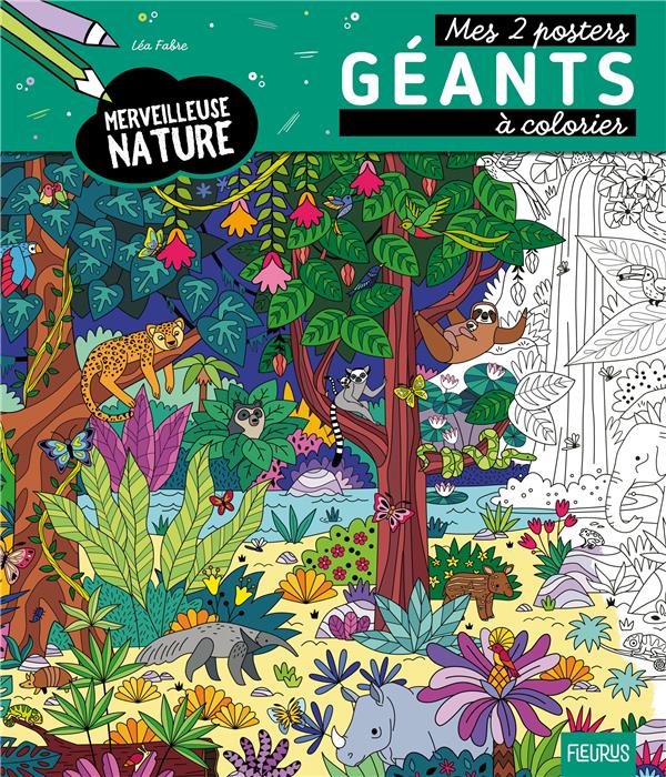 Mes 2 posters géants à colorier : merveilleuse nature - flash vidéo