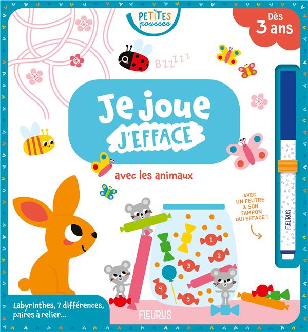 Je joue, j'efface  avec les animaux