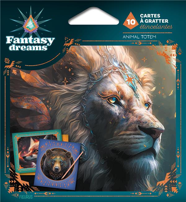 Fantasy Dreams : Animal totem : 10 cartes à gratter étincelantes