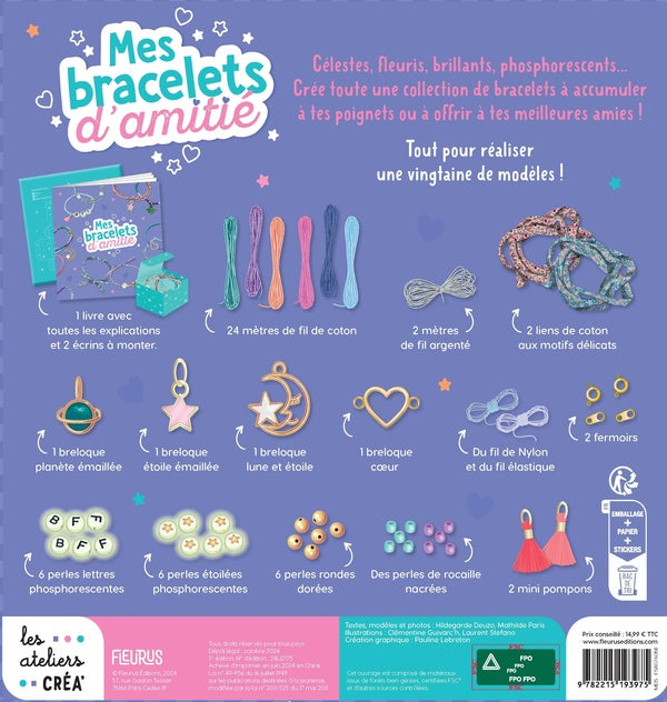 Mes bracelets d'amitié : 20 bijoux à créer et à collectionner !