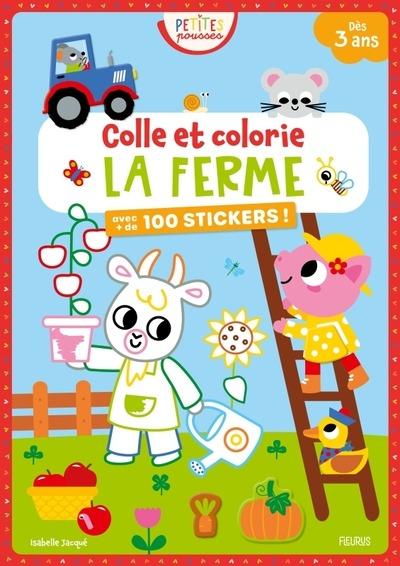 Colle et colorie : La ferme