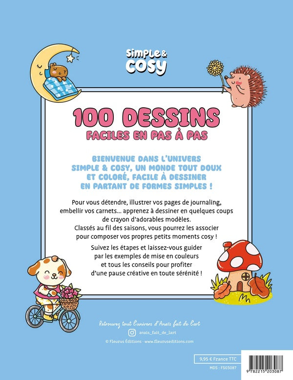 100 dessins cosy en pas à pas