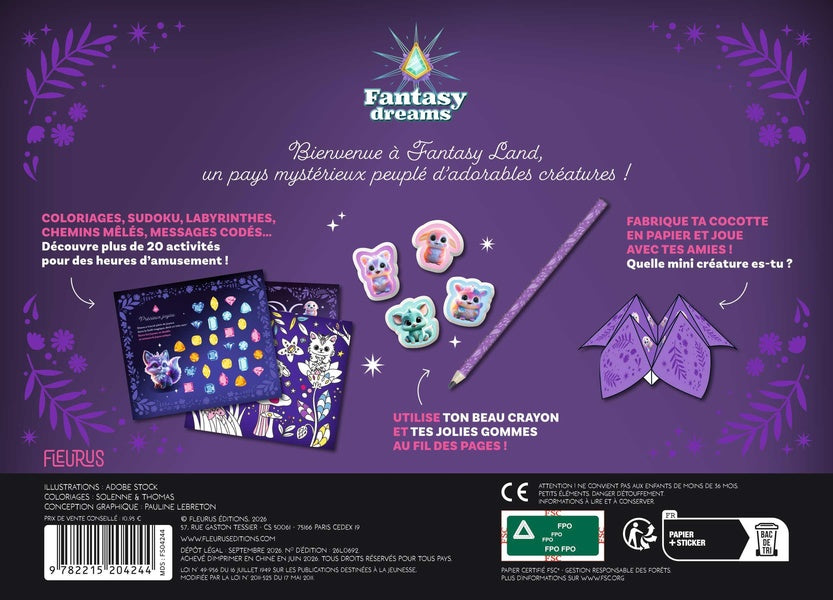 Fantasy Dreams : Jeux et coloriages fantastiques