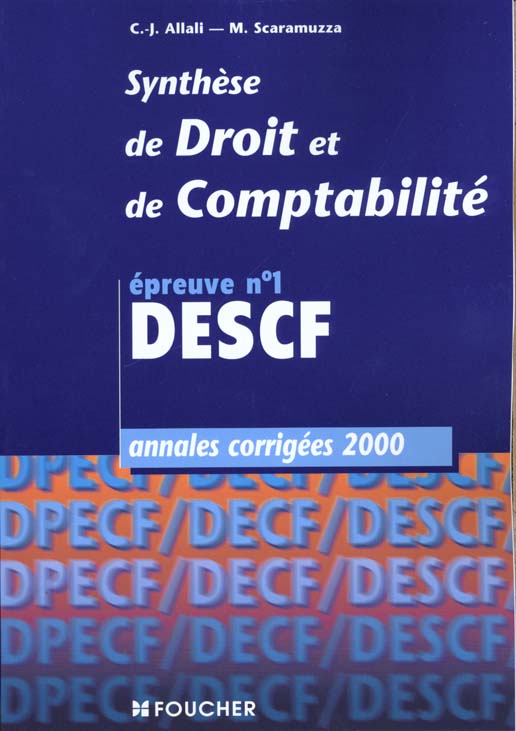 Descf synthese droit et comptabilite epreuve n.1