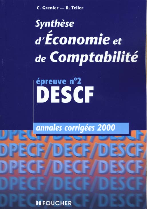 Descf synthese economie et comptabilite epreuve t.2