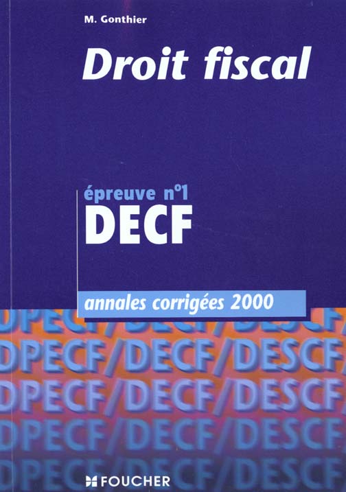 Decf droit fiscal