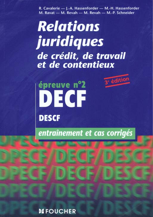 Entrainement relations juridiques decf