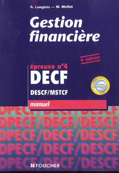 Gestion financiere epreuve n.4 ; manuel