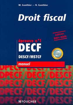Droit fiscal epreuve 1 decf ; manuel