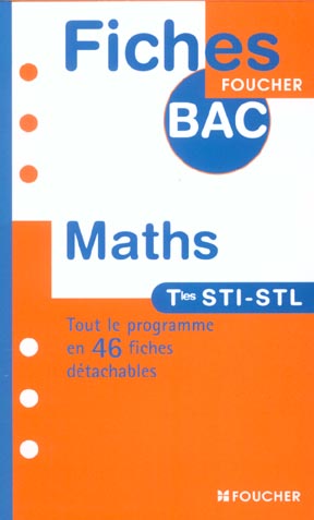 Mathematiques ; terminale sti stl