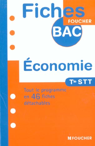 Economie ; terminale stt