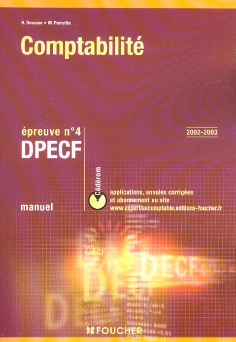 Comptabilite ; epreuve 4 ; dpecf ; livre de l'eleve