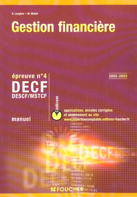 Gestion financiere ; epreuve 4 ; decf ; livre de l'eleve