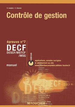 Controle de gestion ; ep7 ; decf ; livre de l'eleve