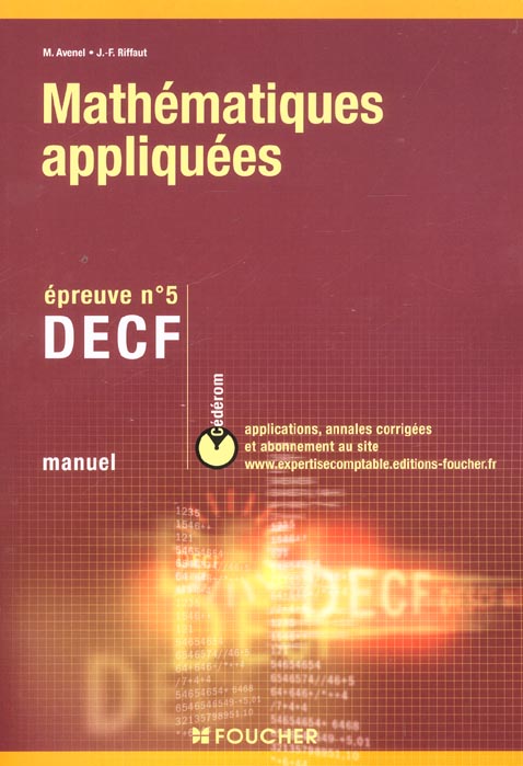 Mathematiques appliquees ; epreuve 5 decf ; livre de l'eleve