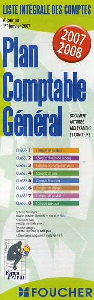 Plan comptable général (édition 2007-2008)