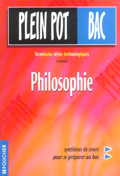 Philosophie terminale series technologiques